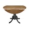 International Concepts Round 42 in Round Dual Drop Leaf Pedestal Table, Hickory/Washed Coal, 42 W, 42 L, 29.5 in H, Wood T45-42DP - alternate 3